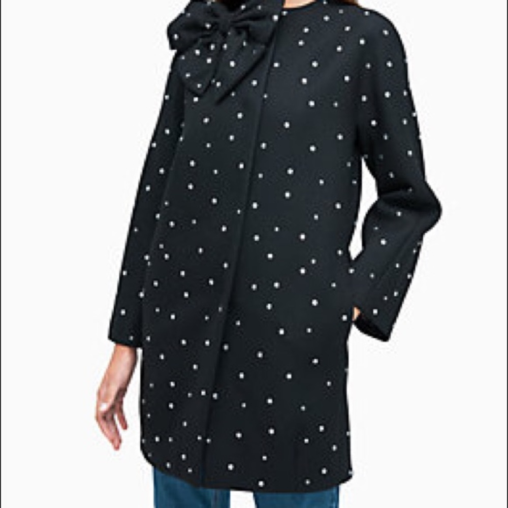Kate Spade Rhinestone Bow Coat
